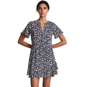 Reiss Lulu Flippy Ruffle Hem Mini | Soft Swing‎ Silhouette, Sz 6